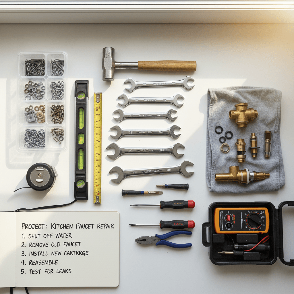 Handyman with tools ready for a service visit